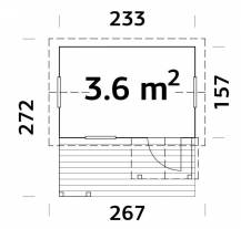 Obrázek k výrobku 20341 - Dětský domek OTTO (233 x 157/258 cm) tl. 16mm