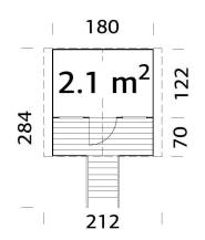 Obrázek k výrobku 18496 - Dětský domek TOBY (180cm x 122cm) tl. 16mm