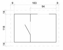 Obrázek k výrobku 35165 - Dětský dřevěný domek M501 175x130x145cm