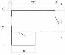 Obrázek k výrobku 35167 - Dětský dřevěný domek M503 235x175x151cm