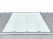 Obrázek k výrobku 71999 - domek GLOBEL 86 STŘÍBRNÝ se střešním oknem