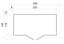 Obrázek k výrobku 49360 - Domek na nářadí EKO-LINE H310 130x235 cm tl. 19 mm