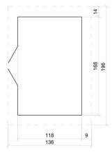 Obrázek k výrobku 49364 - Domek na nářadí EKO-LINE H367 180x130 cm tl. 19 mm