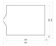 Obrázek k výrobku 49365 - Domek na nářadí EKO-LINE H371 200x250 cm tl. 19 mm