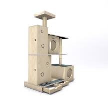 Obrázek k výrobku 54561 - Domek se škrabadlem 3v1 Beky levý Domek se škrabadlem 3v1 Beky levý