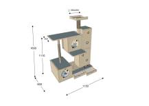 Obrázek k výrobku 54561 - Domek se škrabadlem 3v1 Beky levý Domek se škrabadlem 3v1 Beky levý