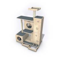 Obrázek k výrobku 54557 - Domek se škrabadlem 3v1 Beky pravý Domek se škrabadlem 3v1 Beky pravý