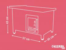 Obrázek k výrobku 81235 - Dřevěná bouda pro kočky KERBL RUSTICA 57 x 45 x 43 cm