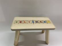 Obrázek k výrobku 72332 - Dřevěná dětská Stolička HEROLD se jménem .