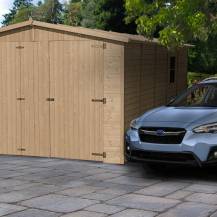 Obrázek k výrobku 73663 - Dřevěná garáž 222 x 516 x 324 cm Dřevěná garáž