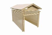 Obrázek k výrobku 54037 - dřevěná garáž KARIBU 54133 28 mm natur