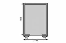 Obrázek k výrobku 54037 - dřevěná garáž KARIBU 54133 28 mm natur