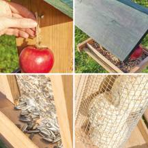 Obrázek k výrobku 93826 - Dřevěné ptačí krmítko se stojanem AGF330