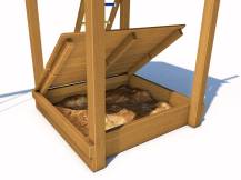 Obrázek k výrobku 49633 - DŘEVĚNÉ VÍKO na pískoviště pro hřiště Variant .