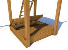 Obrázek k výrobku 49633 - DŘEVĚNÉ VÍKO na pískoviště pro hřiště Variant .