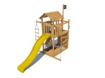 Obrázek k výrobku 54097 - DŘEVĚNÉ VÍKO na pískoviště pro hřiště Velký pirát Jack, Lady, Nick a Dan .