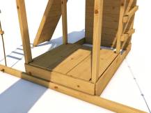 Obrázek k výrobku 54097 - DŘEVĚNÉ VÍKO na pískoviště pro hřiště Velký pirát Jack, Lady, Nick a Dan .