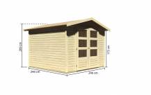 Obrázek k výrobku 53414 - dřevěný domek KARIBU AMBERG 4 (82973) natur