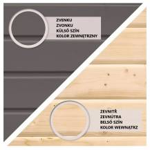 Obrázek k výrobku 53500 - dřevěný domek KARIBU ASKOLA 2 + přístavek 280 cm (82907) tm. šedý