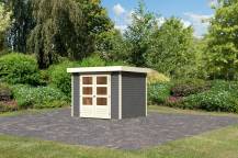 Obrázek k výrobku 53472 - dřevěný domek KARIBU ASKOLA 3 (82902) tm. šedý