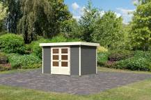 Obrázek k výrobku 53420 - dřevěný domek KARIBU ASKOLA 4 (91430) tm. šedý