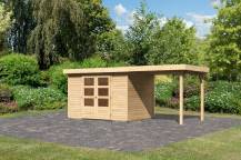 Obrázek k výrobku 53418 - dřevěný domek KARIBU ASKOLA 4 + přístavek 240 cm (73247) natur