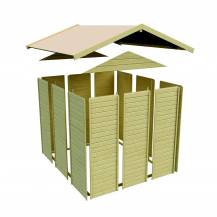 Obrázek k výrobku 53412 - dřevěný domek KARIBU DALIN 1 (45281) natur