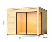 Obrázek k výrobku 94988 - dřevěný domek KARIBU DICE 1 (50548) natur LG4847