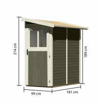 Obrázek k výrobku 79539 - dřevěný domek KARIBU GÖRLITZ (38747) šedý LG3071