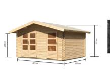 Obrázek k výrobku 53630 - dřevěný domek KARIBU LAGOR 1 (44982) natur