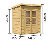 Obrázek k výrobku 53431 - dřevěný domek KARIBU MERSEBURG 2 (68150) natur
