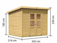 Obrázek k výrobku 53450 - dřevěný domek KARIBU MERSEBURG 5 (68156) natur