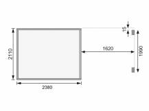 Obrázek k výrobku 53413 - dřevěný domek KARIBU MERSEBURG 5 + přístavek 166 cm (68767) natur