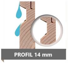 Obrázek k výrobku 53455 - dřevěný domek KARIBU MERSEBURG 6 + přístavek 166 cm (73067) natur