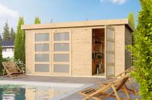 Obrázek k výrobku 61647 - dřevěný domek KARIBU MÜHLENTRUP (83541) natur