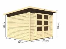 Obrázek k výrobku 53416 - dřevěný domek KARIBU STOCKACH 4 (82980) natur