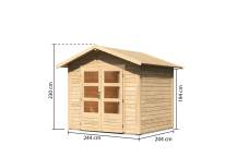 Obrázek k výrobku 53508 - dřevěný domek KARIBU TALKAU 3 (83335) natur