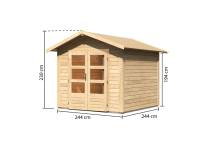 Obrázek k výrobku 53626 - dřevěný domek KARIBU TALKAU 4 (83336) natur