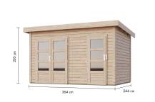 Obrázek k výrobku 53627 - dřevěný domek KARIBU TINTRUP (64279) natur