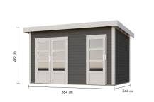 Obrázek k výrobku 53629 - dřevěný domek KARIBU TINTRUP (83140) tm. šedý