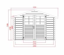Obrázek k výrobku 42812 - dřevěný domek SOLID DAVID 340 x 301 cm (P88907)