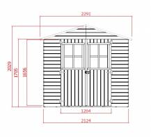 Obrázek k výrobku 21869 - dřevěný domek SOLID EVA 229 x 194 cm (P851)