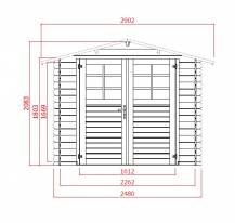 Obrázek k výrobku 21872 - dřevěný domek SOLID PAVEL 290 x 250 cm (P87903)