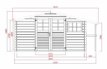 Obrázek k výrobku 42813 - dřevěný domek SOLID TOMAS 464 x 301 cm (P88904)