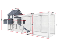 Obrázek k výrobku 95138 - Dřevěný maxi kurník PALERMO DELUXE, 3100x1500x1500 mm