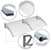 Obrázek k výrobku 91631 - Dveřní vchodová stříška čirá 100x200 NEDĚLENÁ