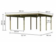 Obrázek k výrobku 22060 - dvojitý carport KARIBU ECO 1A 62035