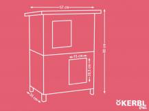 Obrázek k výrobku 81237 - Dvoupatrová bouda pro kočky KERBL FAMILY 57 x 55 x 80 cm