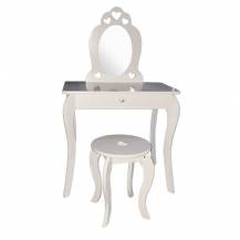Obrázek k výrobku 78336 - Elza dětský kosmetický stolek 65x40x107cm s taburetem, bílý