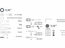 Obrázek k výrobku 81717 - EXTOL LADY sada nářadí 39ks, 1/4"